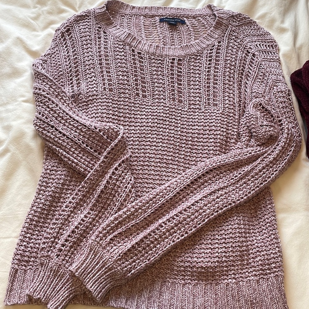 American eagle, pink sweater size S